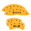 MGP 4 Caliper Covers Engraved Front Lincoln Engraved Rear MKS Yellow finish black ch Sale