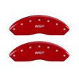 MGP 4 Caliper Covers Engraved Front & Rear MGP Red finish silver ch Supply