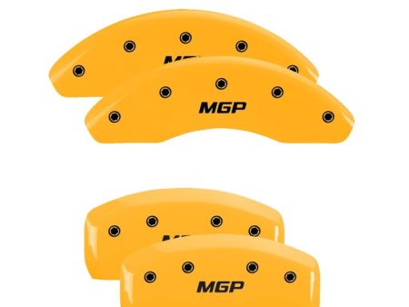 MGP 4 Caliper Covers Engraved Front & Rear MGP Black finish silver ch on Sale