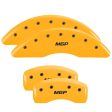 MGP 4 Caliper Covers Engraved Front & Rear MGP Yellow Finish Black Char 2017 Kia Sportage Supply