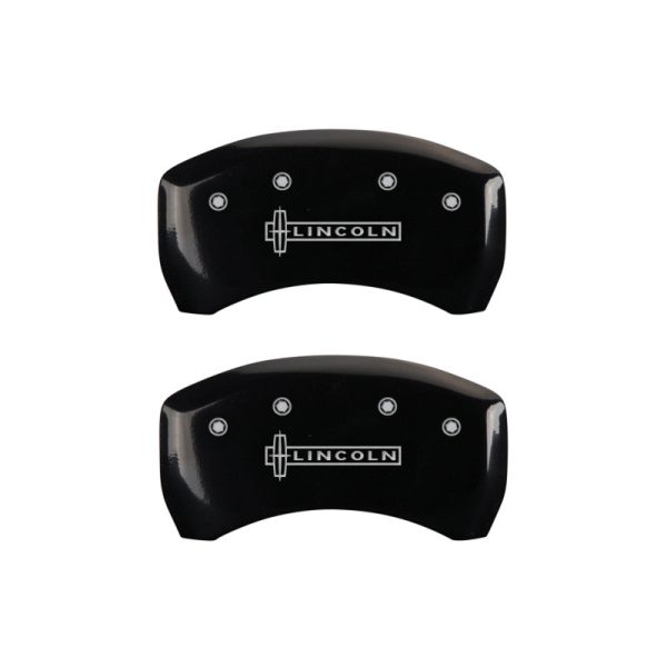 MGP 4 Caliper Covers Engraved Front & Rear Lincoln Black finish silver ch Online