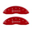 MGP 4 Caliper Covers Engraved Front & Rear Lincoln Red finish silver ch Cheap