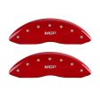 MGP 4 Caliper Covers Engraved Front & Rear MGP Red finish silver ch Online