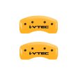 MGP 4 Caliper Covers Engraved Front & Rear I-Vtec Yellow Finish Black Char 2005 Honda Accord For Discount