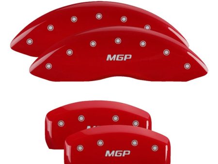 MGP 4 Caliper Covers Engraved Front & Rear MGP Red Finish Silver Characters 2019 Kia Optima Sale