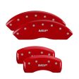 MGP 4 Caliper Covers Engraved Front & Rear MGP Red finish silver ch Supply