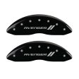 MGP 4 Caliper Covers Engraved Front & Rear With stripes Avenger Black finish silver ch on Sale