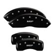 MGP 4 Caliper Covers Engraved Front & Rear MGP Black finish silver ch Sale