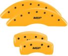 MGP 4 Caliper Covers Engraved Front & Rear MGP Yellow Finish Black Char 2017 Kia Sportage Supply