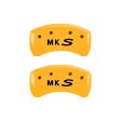 MGP 4 Caliper Covers Engraved Front Lincoln Engraved Rear MKS Yellow finish black ch Sale