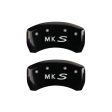 MGP 4 Caliper Covers Engraved Front Lincoln Engraved Rear MKS Black finish silver ch Online