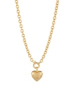 Puffy heart exchangeable charm chain necklace Hot on Sale