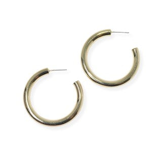 30mm simple gold hoops For Discount