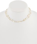 3 Pearl station wire choker Online