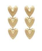 3 metal heart drop on Sale