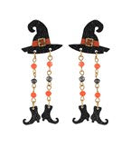 witch hat with dangle boots earrings Online