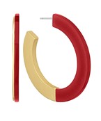 45mm half full hoops with red and gold Online now