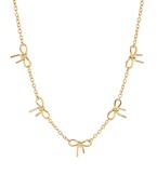 5 bow stationed necklace Discount