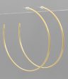 70mm thin matte gold hoops on Sale