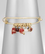 Alabama inspired charm bangle bracelet Online