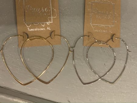 Thin heart hoops For Sale