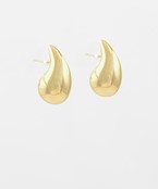 14 K gold dipped teardrop metal studs Online Sale