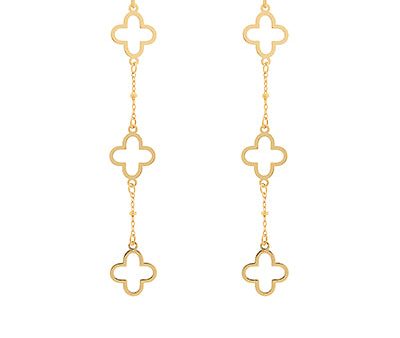 3 outline clover linear earrings Online Sale