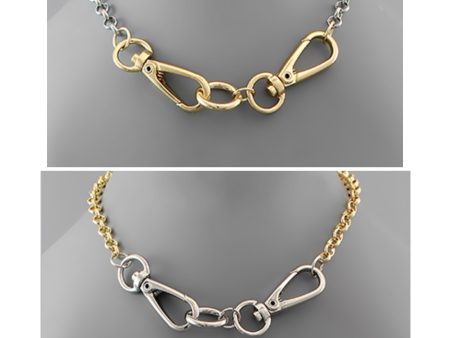 Two tone double latch chain Cheap