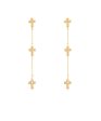 3 cross linear drop earrings For Cheap