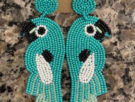 Turquoise beaded parakeet Online Sale